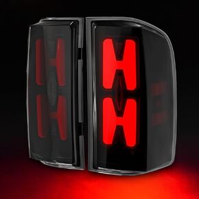 مصابيح خلفية LED متسلسلة لـ 2007-2013 Chevy Silverado 1500 2500HD 3500HD بدء مجموعة الضوء الخلفي المتحركة، إشارة الانعطاف الديناميكية، ضوء الفرامل، الضوء العكسي المدخن