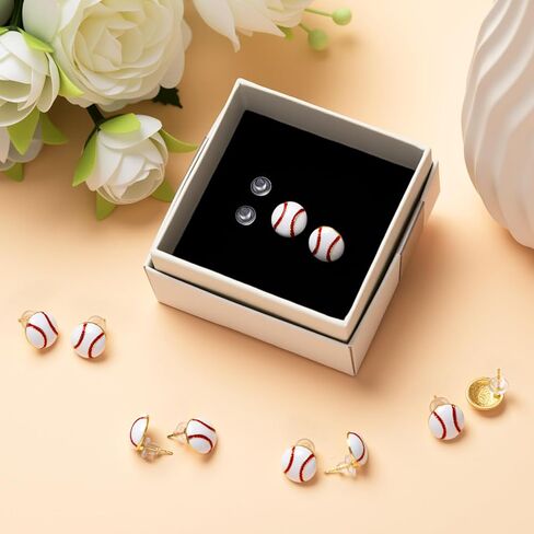 12 زوجًا من الهدايا الرياضية ذات الطابع الرياضي، أقراط الكرة اللينة والكرة الطائرة، مجوهرات هدايا بالجملة للفتيات المراهقات والأطفال والنساء والرجال والأمهات ولاعبي المعجبين وإكسسوارات الألعاب الشبابية in Kuwait