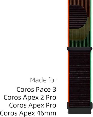 BlackPro متوافق مع حزام ساعة Coros Pace 3/Apex 2 Pro/Apex Pro/Apex 46 مم، حزام رياضي من النايلون قابل للتنفس للرجال والنساء in Saudi Arabia