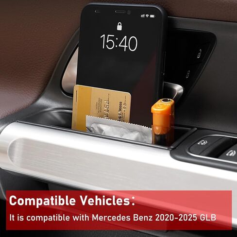 TTCR-II Door Organizer Tray Compatible with Mercedes Benz GLB X247 and EQB X243, 2 Pcs Door Handle Pocket Storage Box Insert for 2020-2024 GLB 200 GLB 250 and 2022-2024 EQB 250 EQB 300 in Saudi Arabia