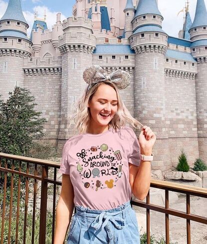 Happiest Mama On Earth Shirt: Women Funny Magic Kingdom Mom Shirts Castle Graphic Tees Family Vacation Short Sleeve Tops in Kuwait