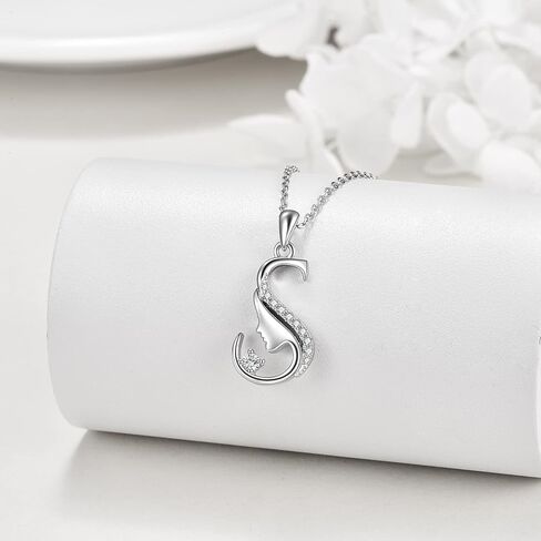 YAFEINI Initial Letter Pendant Necklace for Women Alphabet A-Z 925 Sterling Silver Jewelry Gifts in Kuwait
