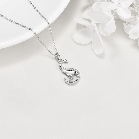 YAFEINI Initial Letter Pendant Necklace for Women Alphabet A-Z 925 Sterling Silver Jewelry Gifts in Kuwait