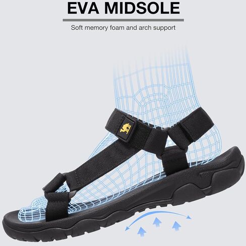 CAMELSPORTS Men's Hiking Sandals Open Toe Outdoor Beach Sandal Waterproof Sport Sandals Water Shoes for Athletic Walking in Kuwait