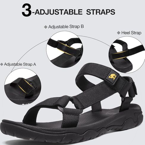 CAMELSPORTS Men's Hiking Sandals Open Toe Outdoor Beach Sandal Waterproof Sport Sandals Water Shoes for Athletic Walking in Kuwait