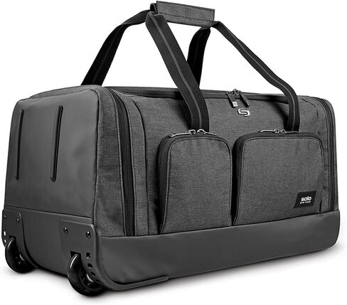 حقيبة دفل بعجلات من سولو نيويورك ليروي، سعة 49 لتر، سوداء - مصنوعة من مواد معاد تدويرها، 22 بوصة in Kuwait