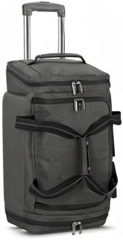 حقيبة دفل بعجلات من سولو نيويورك ليروي، سعة 49 لتر، سوداء - مصنوعة من مواد معاد تدويرها، 22 بوصة in Kuwait