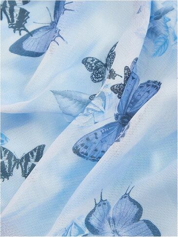 Verdusa Women's Butterfly Print Ruched Bodycon Dress Ruched Backless Cami Maxi Dress in Kuwait