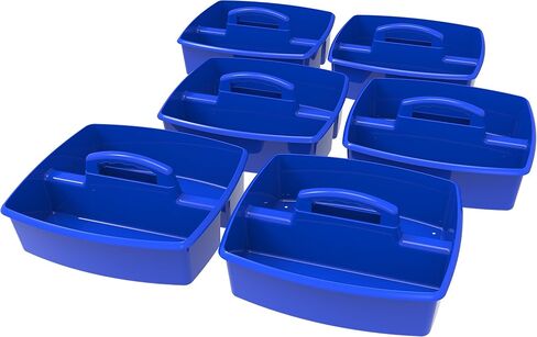 Storex 2-Compartment Large Craft Caddy – Multipurpose Classroom Organizer with Handle, Yellow, 1-Pack (00957C06C) in Saudi Arabia
