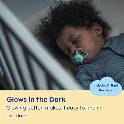 MAM Air Day & Night Baby Pacifier, for Sensitive Skin, Glows in The Dark, 6-16 Months, Unisex in Kuwait