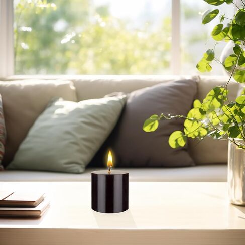 Mega Candles 1 pc Unscented White Round Pillar Candle, Hand Poured Premium Wax Candles 3 Inch x 3 Inch, Home Décor, Wedding Receptions, Baby Showers, Birthdays, Celebrations, Party Favors & More in Saudi Arabia