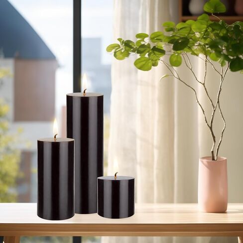 Mega Candles 1 pc Unscented White Round Pillar Candle, Hand Poured Premium Wax Candles 3 Inch x 3 Inch, Home Décor, Wedding Receptions, Baby Showers, Birthdays, Celebrations, Party Favors & More in Saudi Arabia