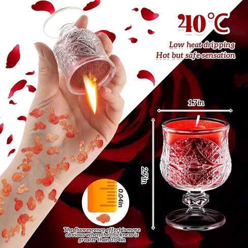 Low Temperature Candles Valentine's Day Glow in The Dark Candles with Fragrance Low Heat Candles Wax Play Romantic Dripping Candle for Body Safe Massage Drip Candles in Kuwait
