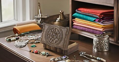 Great Birthday Gift Handmade Decorative Wooden Jewelry Box Tree Of Life Carving Jewelry Organizer Keepsake Box Treasure Chest Trinket Holder Watch Box Storage Lock Box 9 x 6 Inch Housewarming Gift in Saudi Arabia