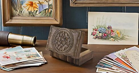Great Birthday Gift Handmade Decorative Wooden Jewelry Box Tree Of Life Carving Jewelry Organizer Keepsake Box Treasure Chest Trinket Holder Watch Box Storage Lock Box 9 x 6 Inch Housewarming Gift in Saudi Arabia