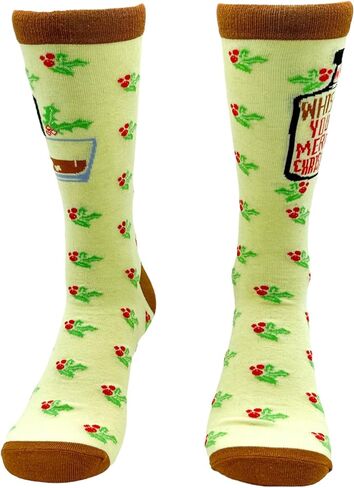 Mens Deez Nuts Socks Funny Christmas Nutcracker Sarcastic Graphic Sock Gag Gift Joke Crazy Witty Footwear in Saudi Arabia