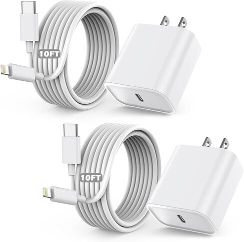 iPhone Charger Fast Charging,【Apple MFi Certified】2Pack Type C Fast Apple Charger Block Adapter 6FT USB-C to Lightning Cable for iPhone 14/13/13 Pro/12/12 Pro/12 Pro Max/11/Xs Max/XR/X/SE,iPad,AirPods in Saudi Arabia