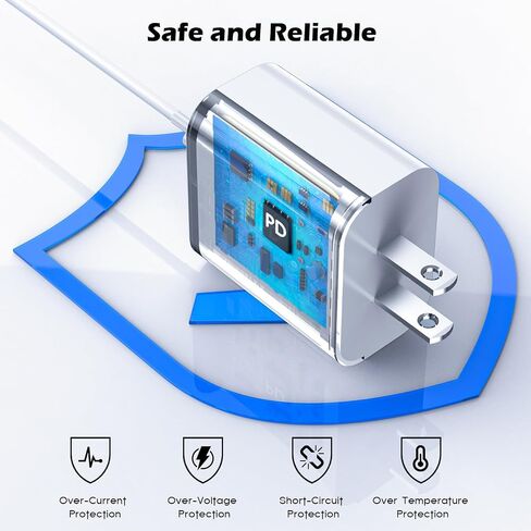 iPhone Charger Fast Charging,【Apple MFi Certified】2Pack Type C Fast Apple Charger Block Adapter 6FT USB-C to Lightning Cable for iPhone 14/13/13 Pro/12/12 Pro/12 Pro Max/11/Xs Max/XR/X/SE,iPad,AirPods in Saudi Arabia
