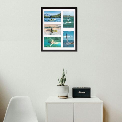 3 Picture Frame Black Display 5x7 Triple Mat 8x16 Collage Photo Frames for Wall Decor in Saudi Arabia