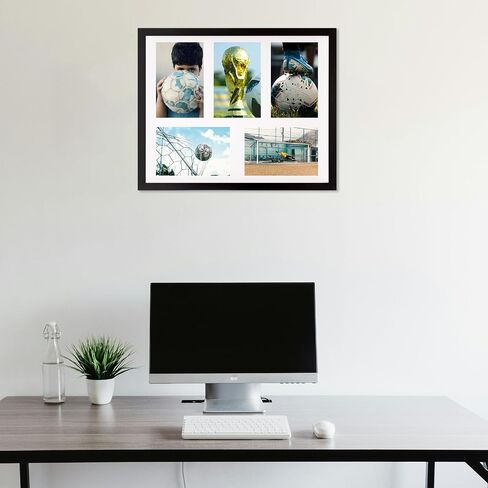 3 Picture Frame Black Display 5x7 Triple Mat 8x16 Collage Photo Frames for Wall Decor in Saudi Arabia