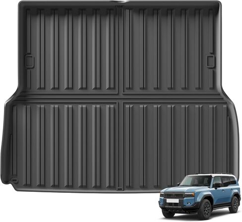 سجادات أرضية SMABEE وبطانة شحن لعام 2024 2025 Toyota Land Cruiser Prado 250 J250 LC250 (فقط لـ 5 مقاعد، إصدار أمريكي) ملحقات TPE بطانات أرضية لجميع الأحوال الجوية، سجادة السيارة، أسود in Kuwait
