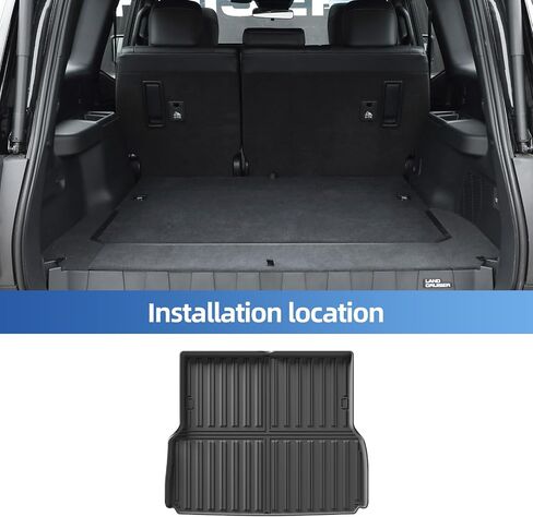 سجادات أرضية SMABEE وبطانة شحن لعام 2024 2025 Toyota Land Cruiser Prado 250 J250 LC250 (فقط لـ 5 مقاعد، إصدار أمريكي) ملحقات TPE بطانات أرضية لجميع الأحوال الجوية، سجادة السيارة، أسود in Kuwait