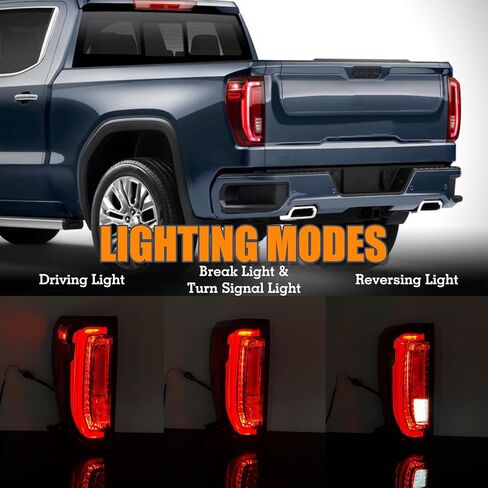 Halogen Type Tail Light Compatible with 2019-2023 GMC Sierra 1500/2500 HD/3500 HD(Not Fit w/Factory LED Tail Light Models) Rear Tail Lamp Left Driver Side 84565919 GM2800309 in Saudi Arabia