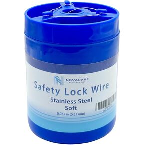 سلك قفل أمان من الفولاذ المقاوم للصدأ 304، 0.02 بوصة (0.51 مم)، علبة توزيع 1.2 رطل، 1013 قدم in Kuwait