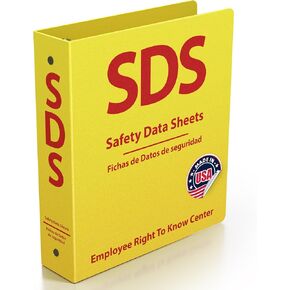 SDS Poly 3-Ring Binder 2 Inch - Bilingual English/Spanish - 400 Safety Data Sheet Capacity