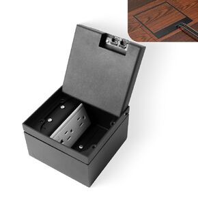 طقم مقبس مخفي مسطح من KYHSHJ مزود بمقبس 4 * 15 أمبير + منافذ شحن USB 1 * 5 فولت 1.5 أمبير + مقبس بيانات RJ45 بمنفذين. أجهزة مقاومة للتآكل، نحاس