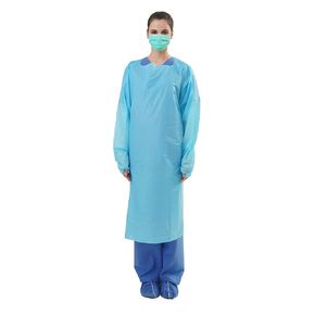 أثواب عازلة للاستعمال مرة واحدة من Medtecs - مستوى AAMI 4 PPSB+PE 30 GSM - 10/100 قطعة - شريط ختم وأساور مطاطية، معدات الوقاية الشخصية المريحة والمتينة المقاومة للسوائل - سلسلة CoverU، للبالغين من الجنسين | أصفر، 10 قطع