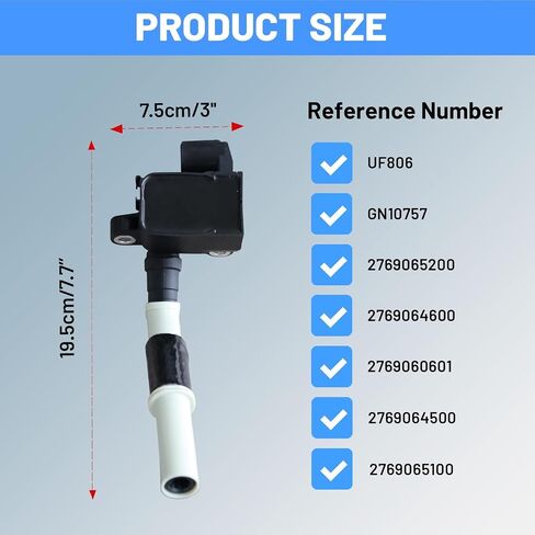 Engine Ignition Coil - compatible with Mercedes-Benz Vehicles - C300 2013-2014, C350 2012-2014, CLS550 2012-2018 - Replace# 2769060601, UF806, 1PCS in Saudi Arabia
