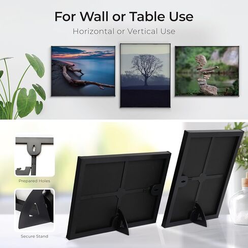 Mantello Clear Acrylic Frame - 5x7 Acrylic Picture Frame - Modern, Minimalist Front-Loading Photo Frame - Wall Mount or Desktop Stand - for Home, Office, or Business Display, 6 Pack in Kuwait