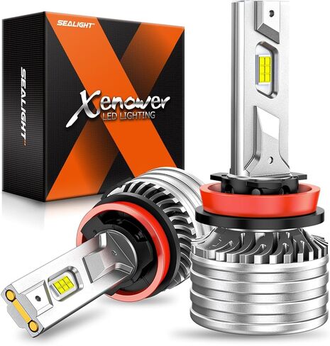 مصابيح الضباب SEALIGHT X4I 9005 H11، 88000LM فائقة السطوع 9005 H11 Powersport Combo مع مصابيح مروحة التبريد، غير قطبية، حزمة من 2 in Kuwait