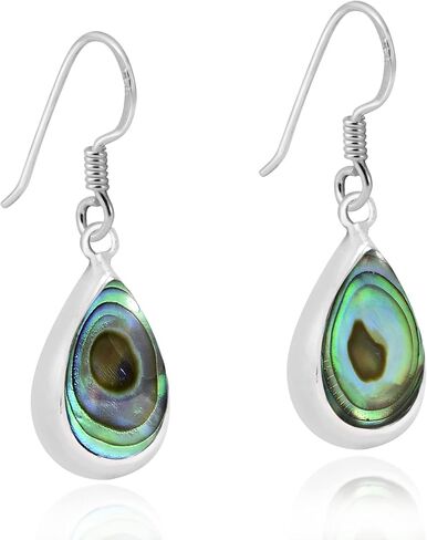 Simple Elegance Teardrop White Mother of Pearl .925 Sterling Silver Dangle Earrings in Saudi Arabia