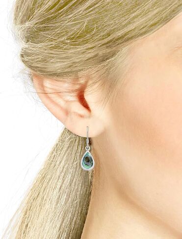 Simple Elegance Teardrop White Mother of Pearl .925 Sterling Silver Dangle Earrings in Saudi Arabia