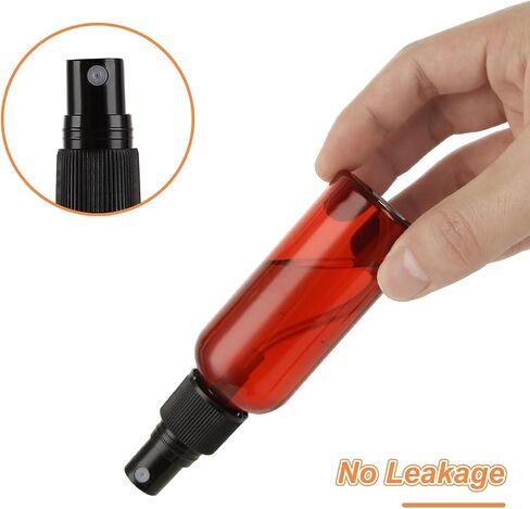 60 Pcs 2 oz Amber Spray Bottles with Sticker and Funnel, Anti-UV Empty Fine Mist Mini Plastic Spray Bottles, Refillable Small Spray Bottle for Essential Oils and Various Liquids in Kuwait