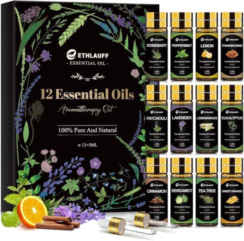 Essential Oils Set - 16x5ml Essential Oil for Diffusers for Home, Humidifier, Aromatherapy, Massage, Soap, Candle Making (0.17oz) in Saudi Arabia