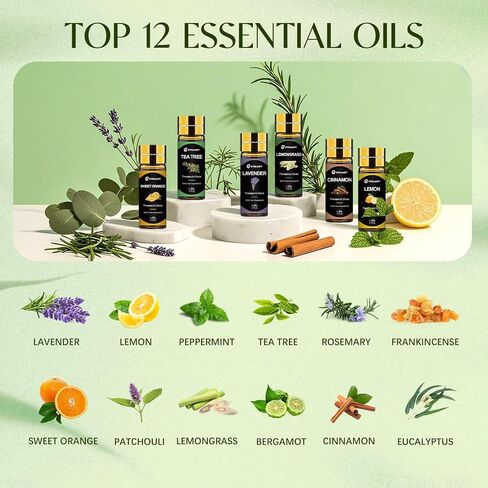 Essential Oils Set - 16x5ml Essential Oil for Diffusers for Home, Humidifier, Aromatherapy, Massage, Soap, Candle Making (0.17oz) in Saudi Arabia