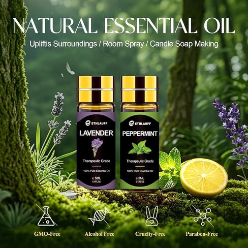 Essential Oils Set - 16x5ml Essential Oil for Diffusers for Home, Humidifier, Aromatherapy, Massage, Soap, Candle Making (0.17oz) in Saudi Arabia