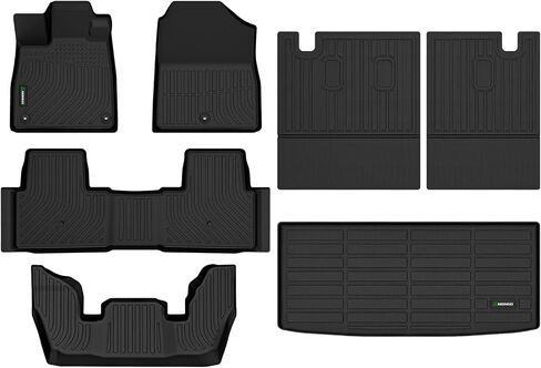ANBINGO® Floor Mats Custom for Honda Pilot 7 Passenger 2016-2022, 2nd Row with Bucket Seat, Waterproof Car Mats All Weather Mats Guard Automotive Floor Liners Front& Rear& 3rd Row Full Set Black in Kuwait