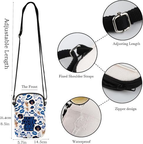 WCGXKO Sorority Gift 1920 Finer Woman Royal Blue & White Zipper Pouch Makeup Bag (FOR ME 1920 1) in Kuwait