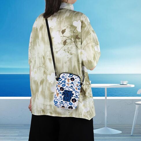 WCGXKO Sorority Gift 1920 Finer Woman Royal Blue & White Zipper Pouch Makeup Bag (FOR ME 1920 1) in Kuwait