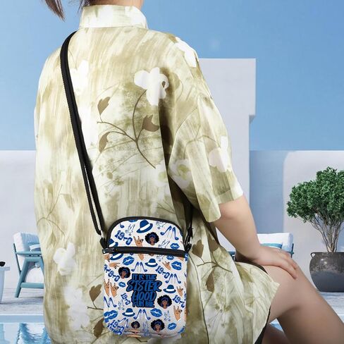 WCGXKO Sorority Gift 1920 Finer Woman Royal Blue & White Zipper Pouch Makeup Bag (FOR ME 1920 1) in Kuwait