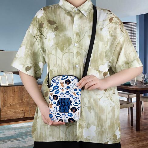 WCGXKO Sorority Gift 1920 Finer Woman Royal Blue & White Zipper Pouch Makeup Bag (FOR ME 1920 1) in Kuwait