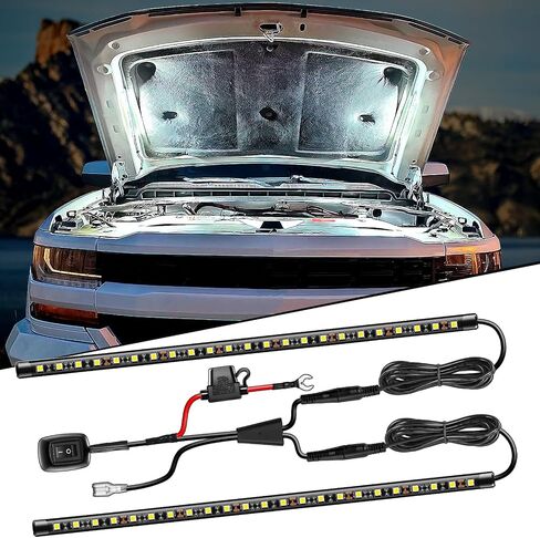 Nilight تحت غطاء محرك السيارة ضوء قطاع 30LED مقاوم للماء Underhood ضوء العمل مع تشغيل/إيقاف التبديل بليد فيوز محرك خليج إصلاح الضوء الأبيض 12 فولت لسيارة شاحنة SUV in Kuwait
