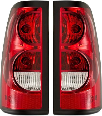 مصابيح خلفية متوافقة مع Chevy شيفروليه سيلفرادو 1500 2500 3500، 2003 2004 2005 2006 2007، مصابيح خلفية كلاسيكية بنمط OE ضوء خلفي مع حزام لمبة (زوج من جانب السائق والراكب) in Kuwait
