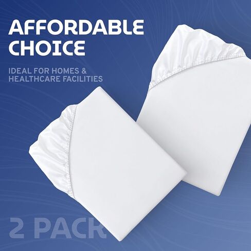 3 Piece Hospital Bed Sheet Set, Soft Jersey Knitted T-Shirt Quality, 1 Flat, 1 Fitted, 1 Pillowcase in Kuwait