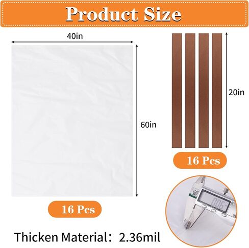 4 Pack Large Clear Plastic Bags, 40" x 60" Moistureproof Dustproof Large Storage Bags, Reusable Giant Extra Luggage Storage Bags for Luggage, Suitcase,Furniture, Chair, Kids Bike (Include 4 Ties) in Kuwait