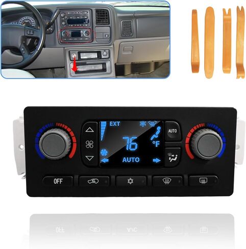 599-211XD Climate Control Module Compatible with 2003-2006 Chevrolet Silverado Avalanche Suburban Tahoe, G-MC Yukon Envoy Sierra, Cadillac Escalade A/C Heater Climate Control Panel Replace 10367041 in Kuwait